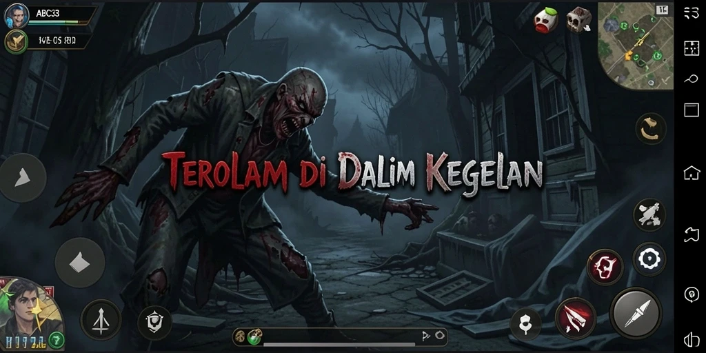 Screenshot gameplay menunjukkan ketegangan dalam suasana Horror.