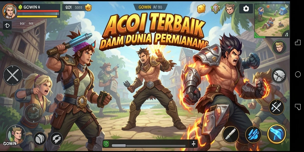 Gameplay seru GOWIN dengan aksi yang intens.
