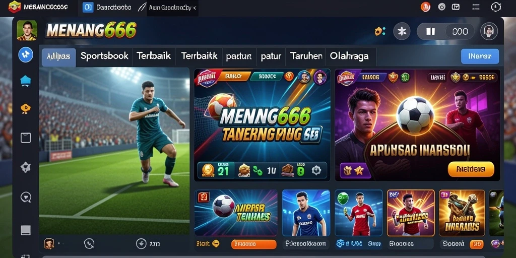 Tampilan menarik dan mudah digunakan saat bermain Sportsbook di MENANG666.