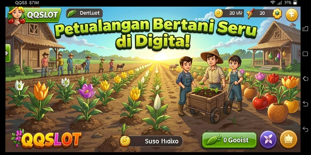 Tampilan gameplay QQSLOT yang menarik dan penuh warna.