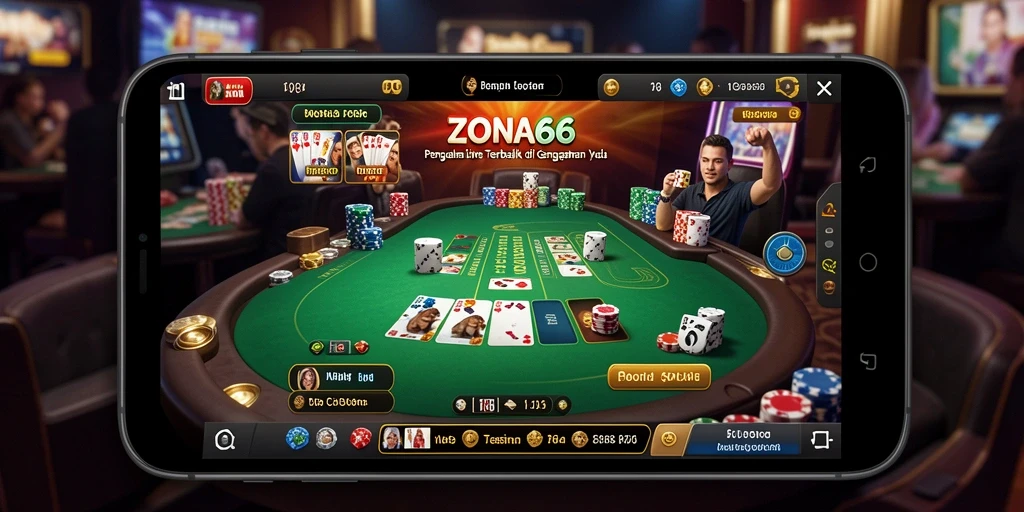 Tampilan grafik menarik dalam permainan Live Casino ZONA66.